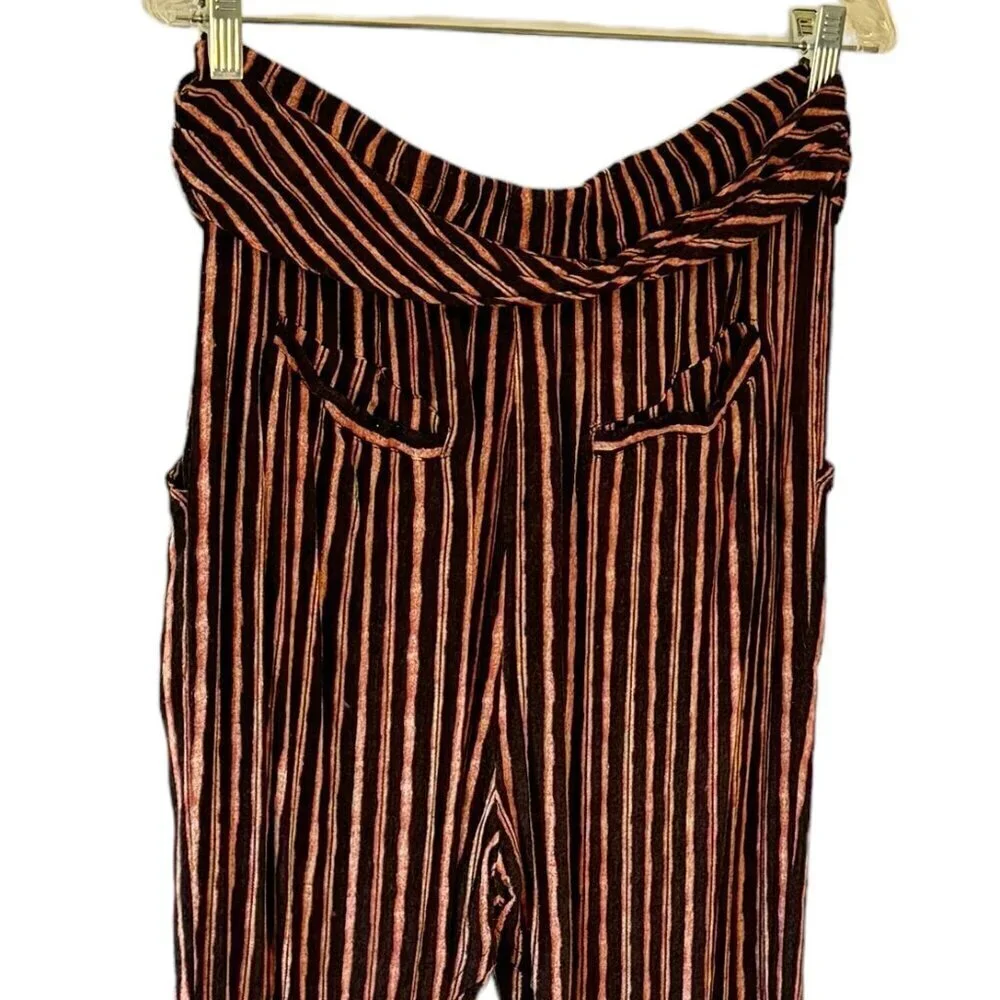Free People Got Me Twisted Harem Pants Cropped with Zipper at Ankle 4 Pockets S